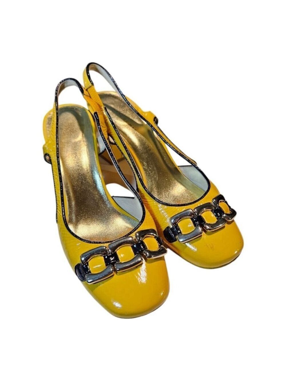 Marc Jacobs Yellow Slingback Heels Size 39.5